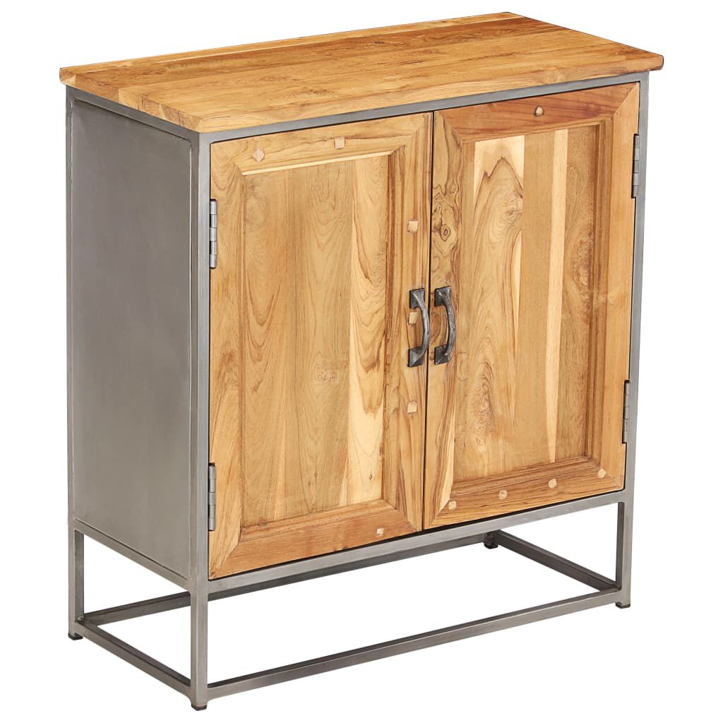 vidaXL Sideboard Recycled Teak and Steel 65x30x70 cm