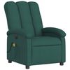 vidaXL Electric Massage Recliner Chair Dark Green Fabric