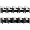 vidaXL 11 Piece Outdoor Dining Set with Cushions Poly Rattan Black