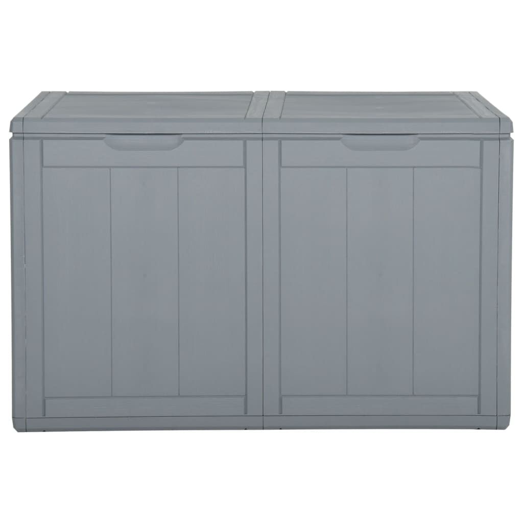 vidaXL Garden Storage Box 180L Grey PP Rattan