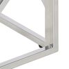 vidaXL Coffee Table Silver Stainless Steel and Solid Acacia Wood