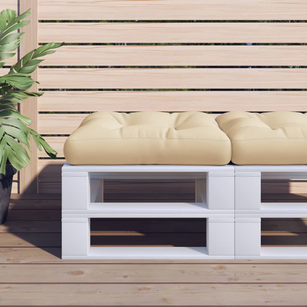 vidaXL Pallet Cushion Beige 60x60x12 cm Fabric
