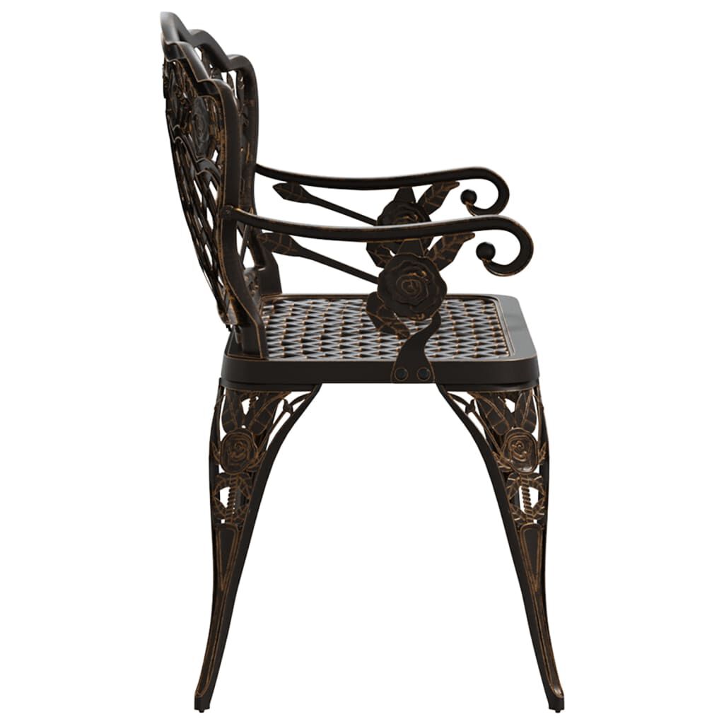 vidaXL Garden Bench 108 cm Cast Aluminium Bronze