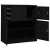 vidaXL Office Cabinet Black 90x40x102 cm Steel