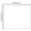 vidaXL Wall-mounted Magnetic Board Black 50x40 cm Tempered Glass