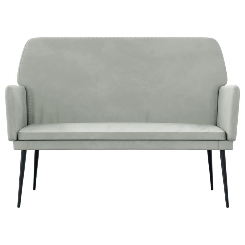 vidaXL Bench Light Grey 108x79x79 cm Velvet