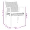 vidaXL 7 Piece Garden Dining Set with Cushions Poly Rattan and Steel