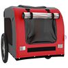 vidaXL Pet Bike Trailer Red and Grey Oxford Fabric&Iron