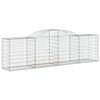 vidaXL Arched Gabion Baskets 6 pcs 300x50x80/100 cm Galvanised Iron