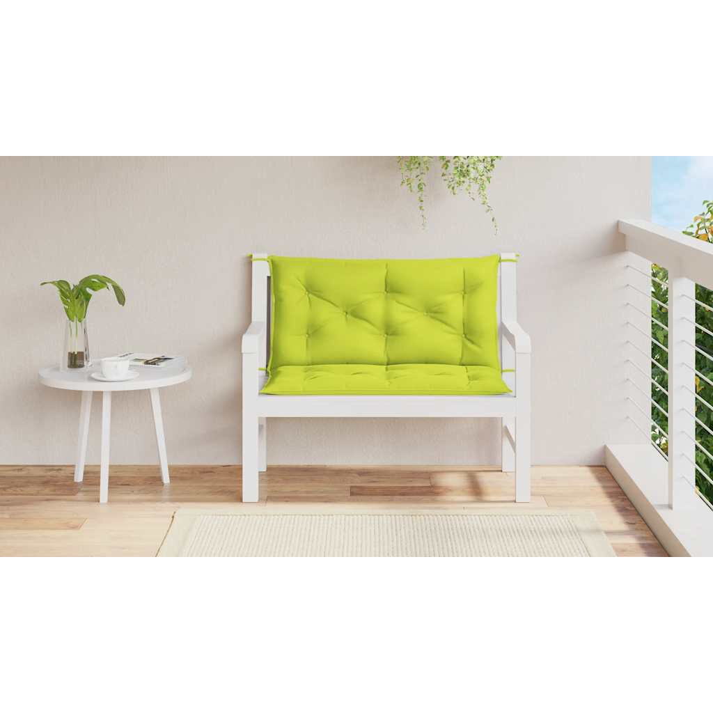 vidaXL Garden Bench Cushion Bright Green 100x(50+50)x7cm Oxford Fabric