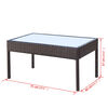 vidaXL 4 Piece Garden Lounge Set with Cushions Poly Rattan Brown