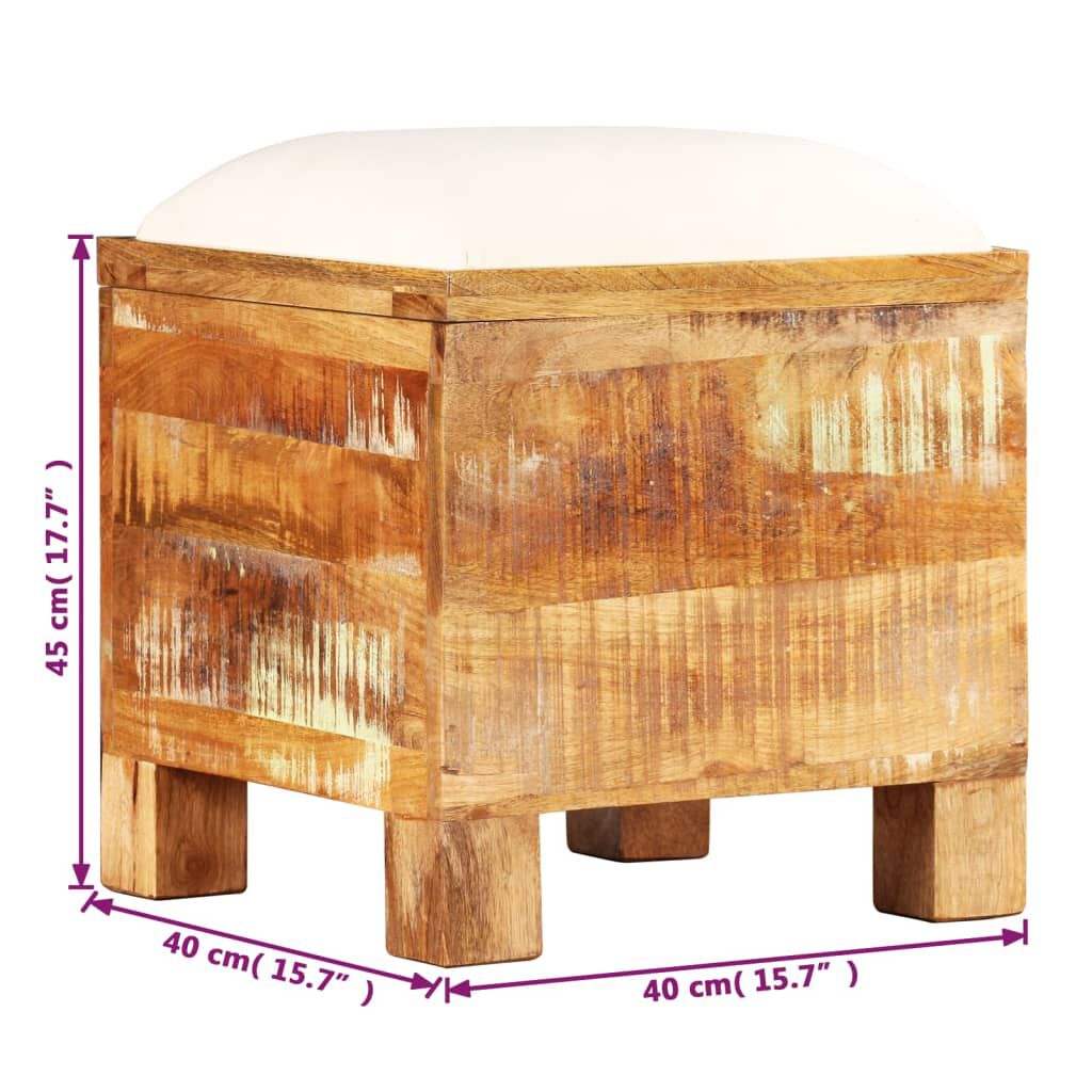 vidaXL Storage Bench Solid Reclaimed Wood 40x40x45 cm