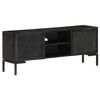 vidaXL TV Cabinet | Black | Solid mango wood, powder-coated steel | 115 cm