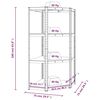 vidaXL 4-Layer Corner Shelf Blue Steel&Engineered Wood