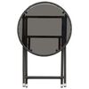 vidaXL 3 Piece Garden Bistro Set Poly Rattan and Tempered Glass Black