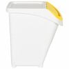 vidaXL Stackable Waste Bins with Lids 3 pcs White PP 120 L