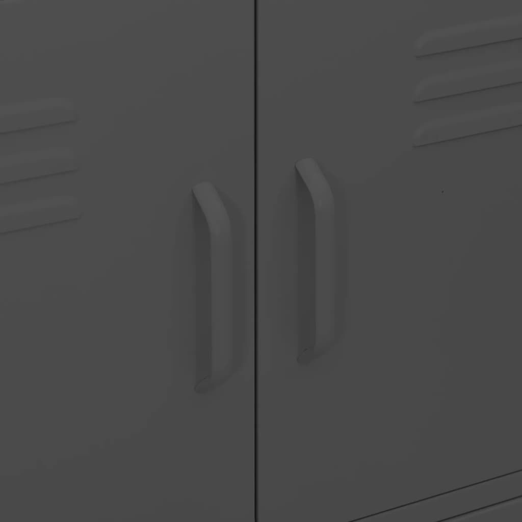 vidaXL Storage Cabinet Anthracite 80x35x101.5 cm Steel