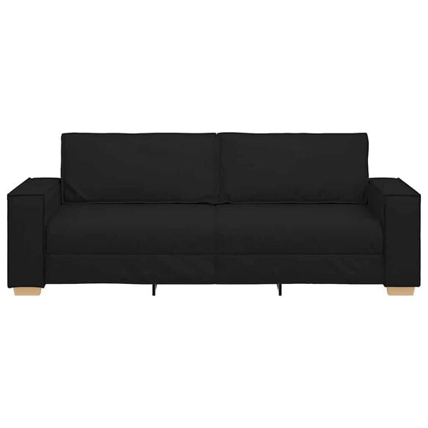 vidaXL 3-Seater Sofa Black 180 cm Fabric