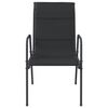 vidaXL 3 Piece Garden Dining Set Black Steel