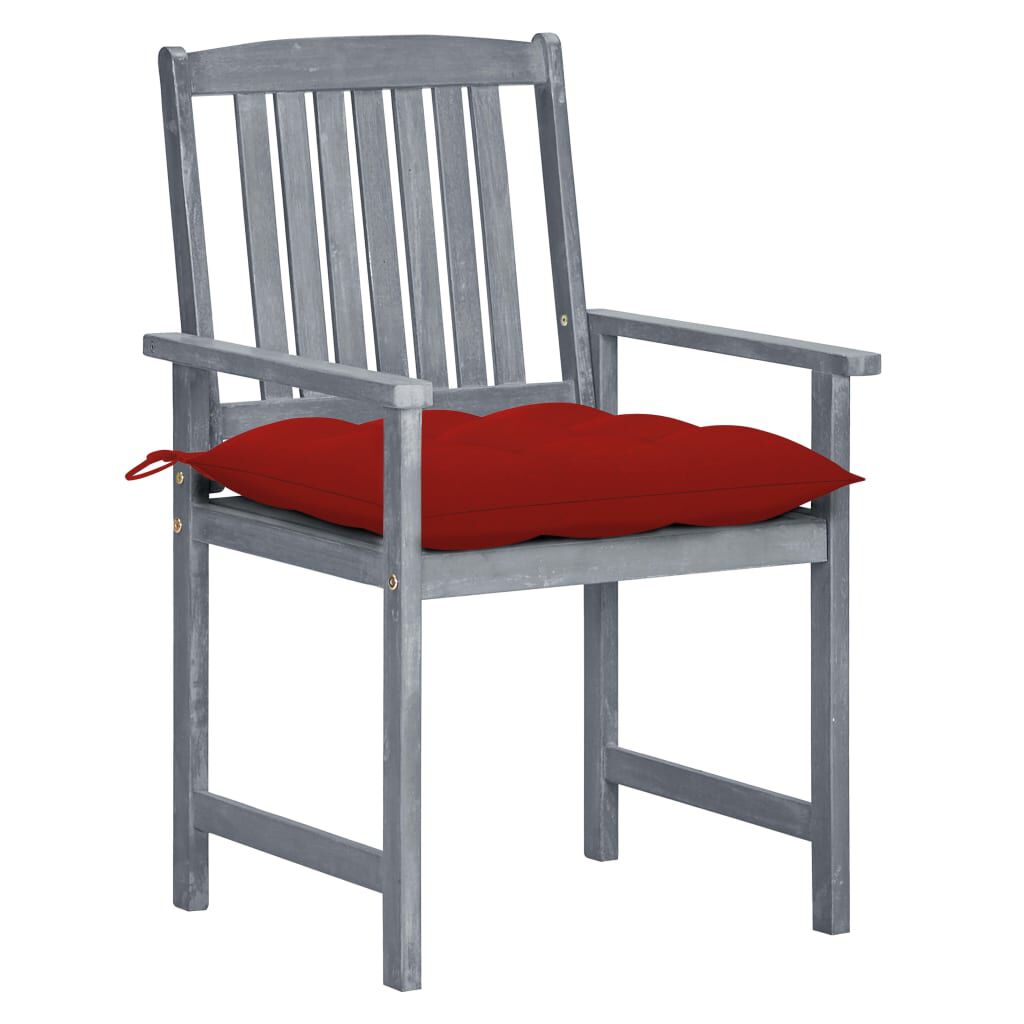 vidaXL Garden Chairs with Cushions 6 pcs Solid Acacia Wood Grey