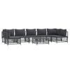 vidaXL 8 Piece Garden Lounge Set with Cushions Anthracite Steel