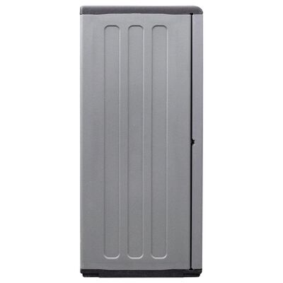 vidaXL Garden Storage Cabinet Grey and Black 68x37x84 cm PP
