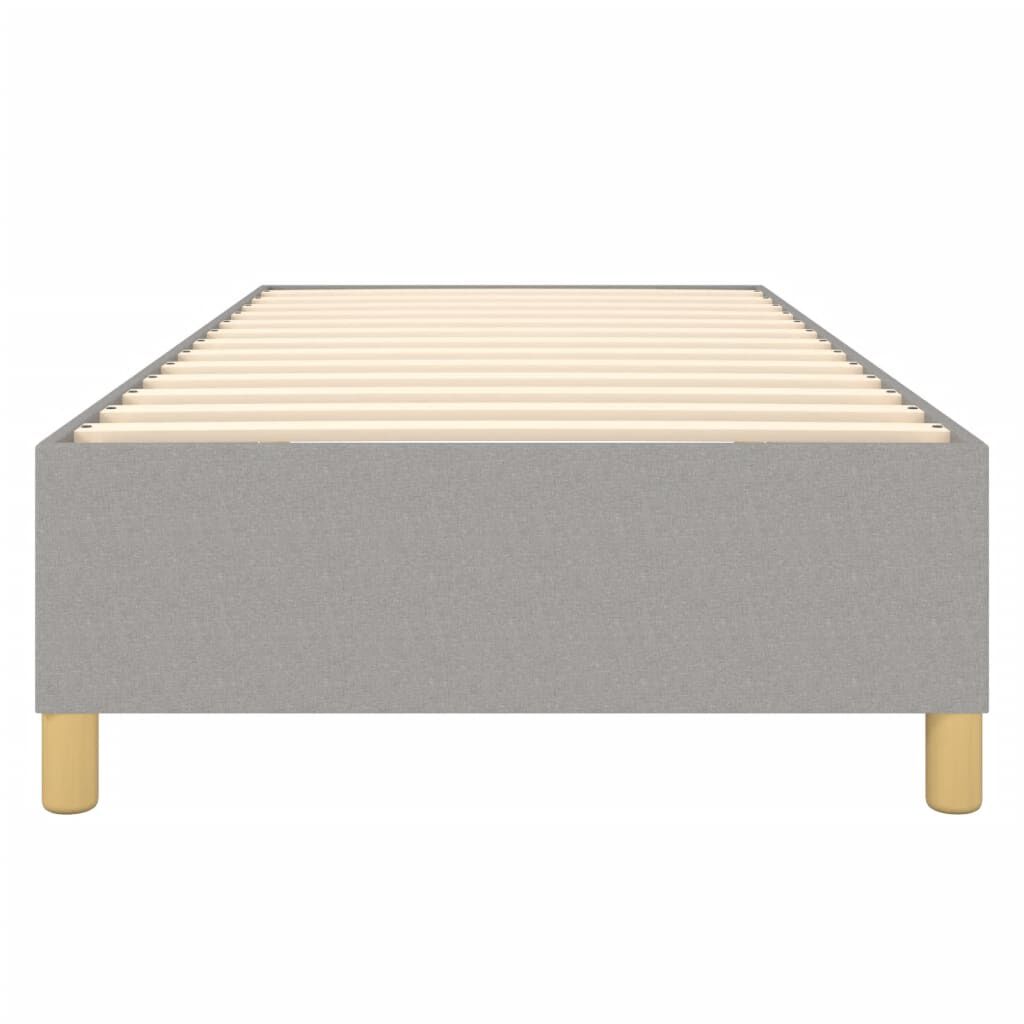 vidaXL Bed Frame without Mattress Light Grey 100x203 cm Fabric