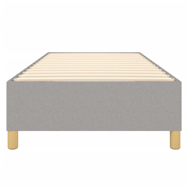 vidaXL Bed Frame without Mattress Light Grey 100x203 cm Fabric