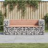 vidaXL Garden Bench Gabion Design 184x71x65.5 cm Solid Wood Douglas