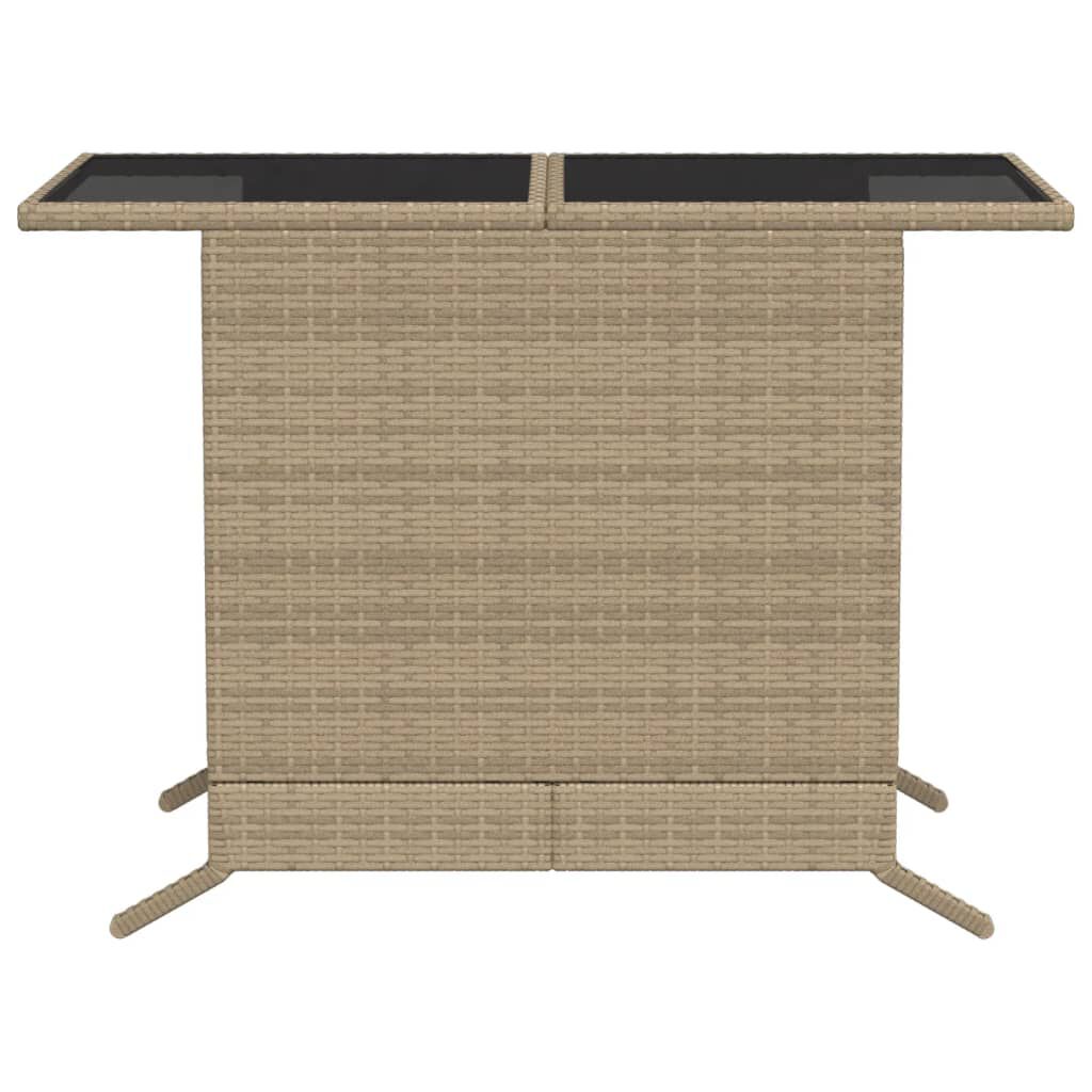 vidaXL 3 Piece Bistro Set with Cushions Beige Poly Rattan