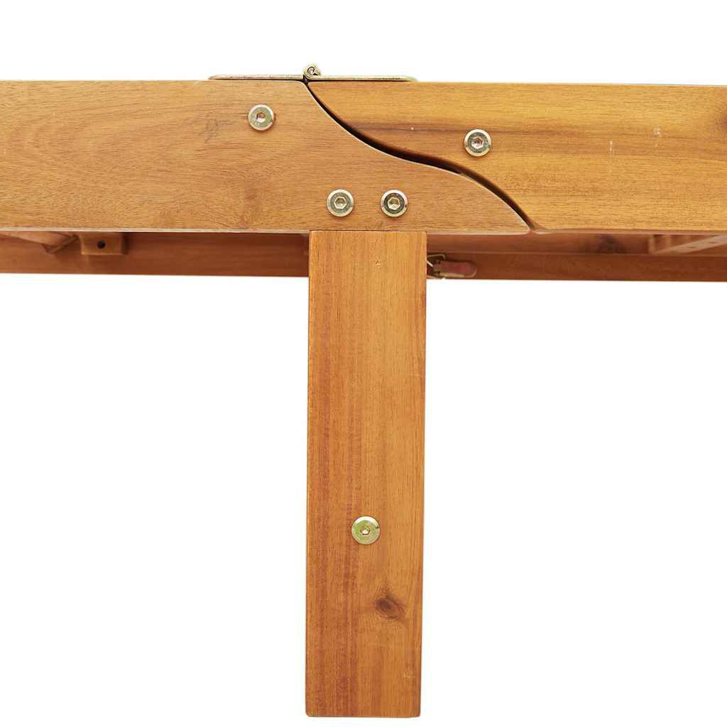 vidaXL Sun Loungers 2 pcs with Table Solid Wood Acacia