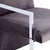 vidaXL Armchair with Chrome Feet Dark Gray Velvet