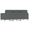 vidaXL 3-Seater Sofa Dark Grey Fabric 180 cm