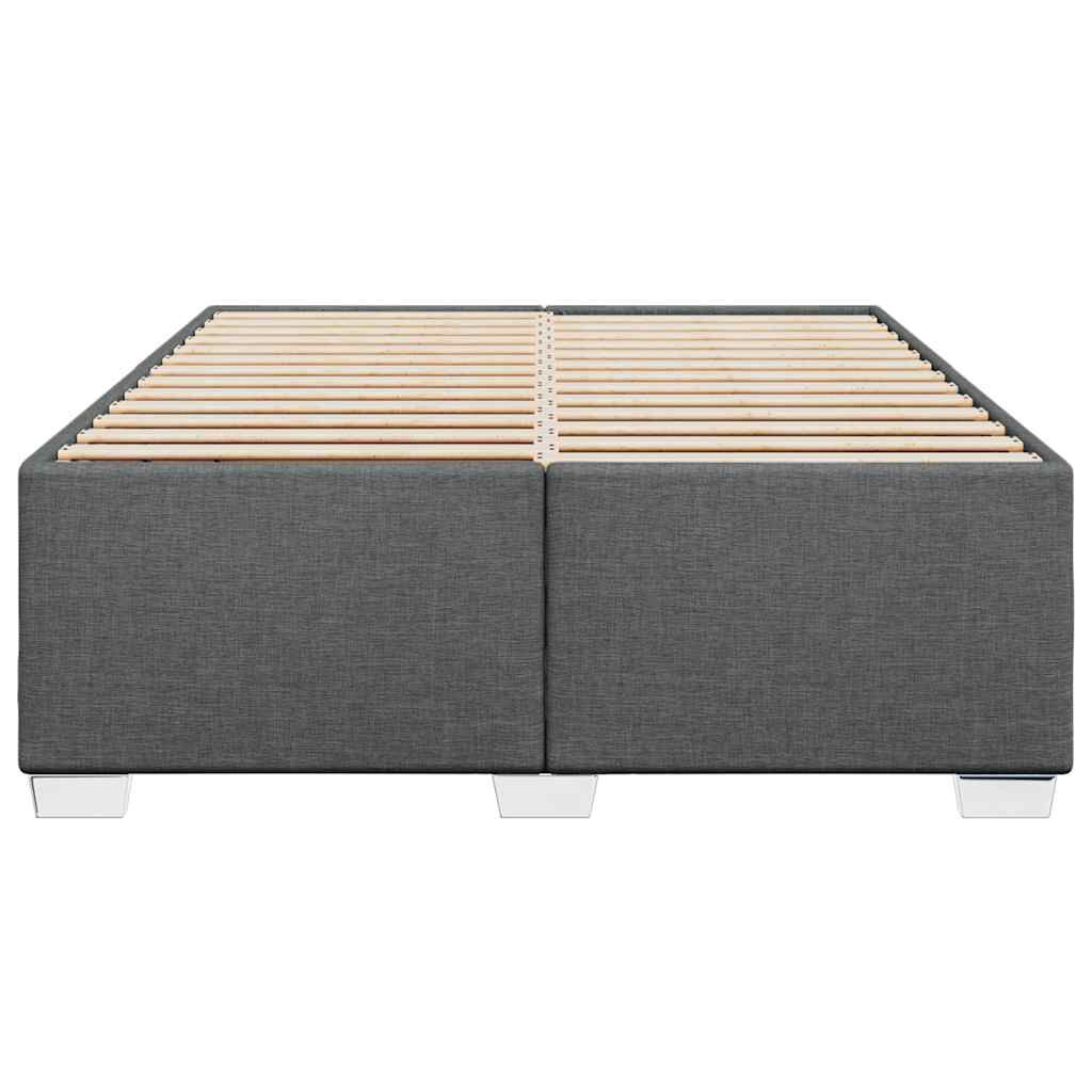 vidaXL Bed Frame without Mattress Dark Grey Full Fabric