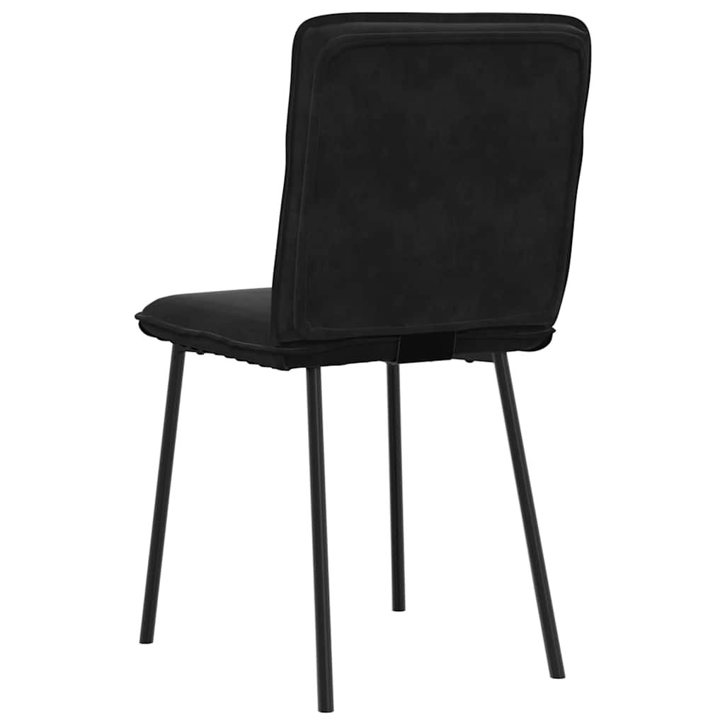 vidaXL Dining Chairs 2 pcs Black Velvet