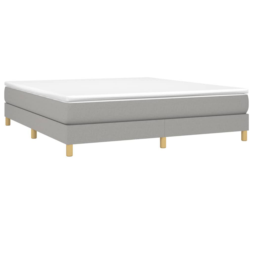 vidaXL Bed Frame without Mattress Light Grey California King Fabric (US Only)