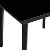 vidaXL 3 Piece Garden Dining Set with Cushions Black Poly Rattan Glass