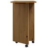 vidaXL Rolling Cabinet with Desk MOSS Honey Brown Solid Wood Pine