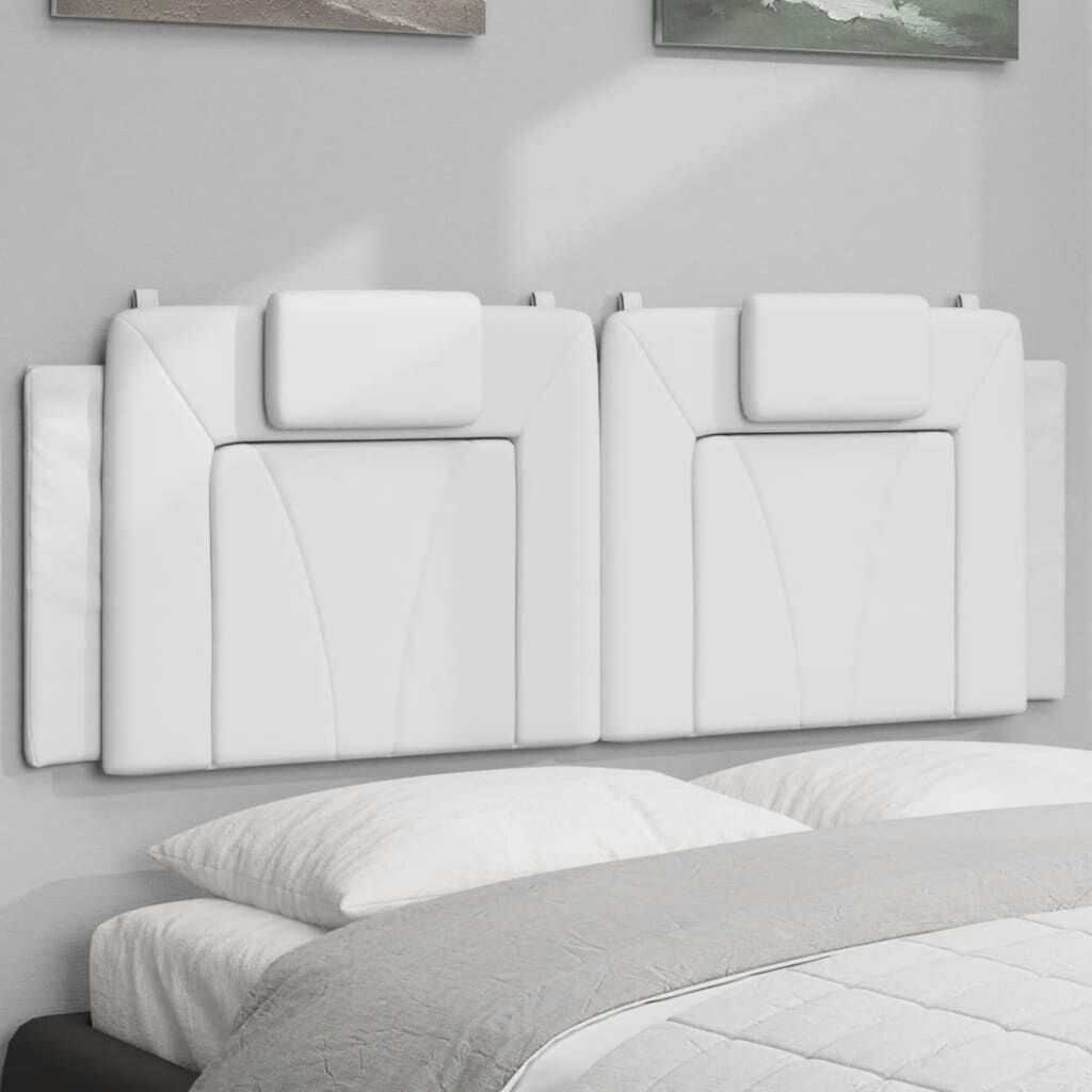 vidaXL Headboard Cushion "Viana" White 152 cm Queen Faux Leather
