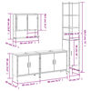 vidaXL 4 Piece Bathroom Furniture Set Smoked Oak Engineered Wood