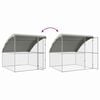 vidaXL Dog Kennel with Storage 3 pcs Silver 6 x 2 x 2 m Steel