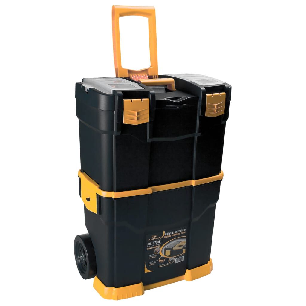 vidaXL Rolling Tool Box 460x280x677 mm PP