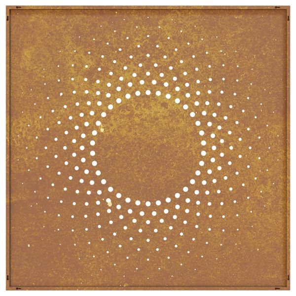vidaXL Garden Wall Decoration 55x55 cm Corten Steel Sun Design