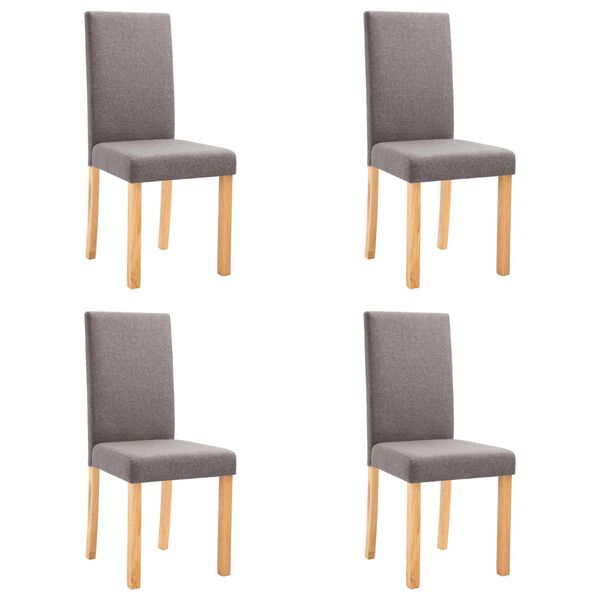 vidaXL Dining Chairs 4 pcs Taupe Fabric