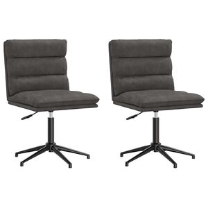 vidaXL Dining Chairs 2 pcs Black Faux Leather