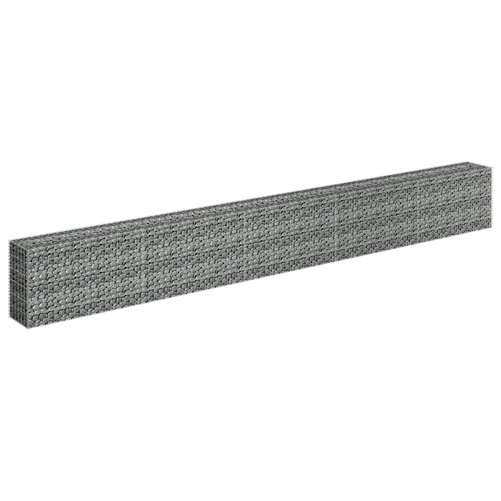 vidaXL Gabion Raised Bed Galvanised Steel 450x30x60 cm