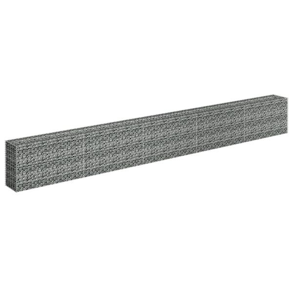 vidaXL Gabion Raised Bed Galvanised Steel 450x30x60 cm