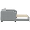 vidaXL Daybed with Trundle without Mattress Light Grey 100x190 cm