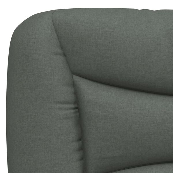 vidaXL Bed Frame without Mattress "Hvar" Dark Grey 100x203 cm Fabric