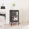 vidaXL Sideboard Anthracite 38x35x70 cm Steel and Glass